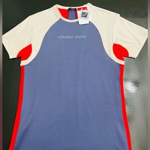 Versace XL Slim Fit Sport Shirt 92% Spandex 8% Elastane Imported From Italy.